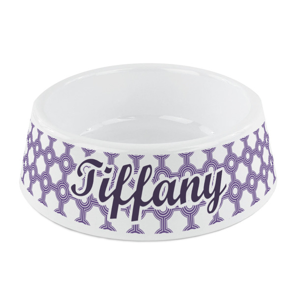 Custom Connected Circles Plastic Dog Bowl - Small (Personalized)