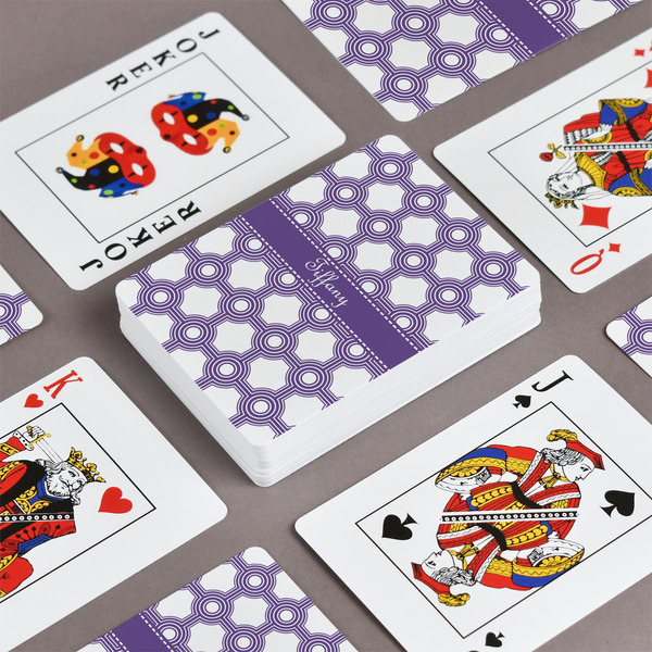 Connected Circles Playing Cards - Front & Back View