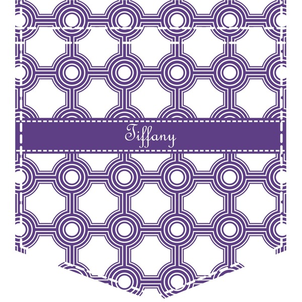 Custom Connected Circles Iron On Faux Pocket (Personalized)