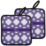 Connected Circles Pot Holders - Set of 2 w/ Name or Text
