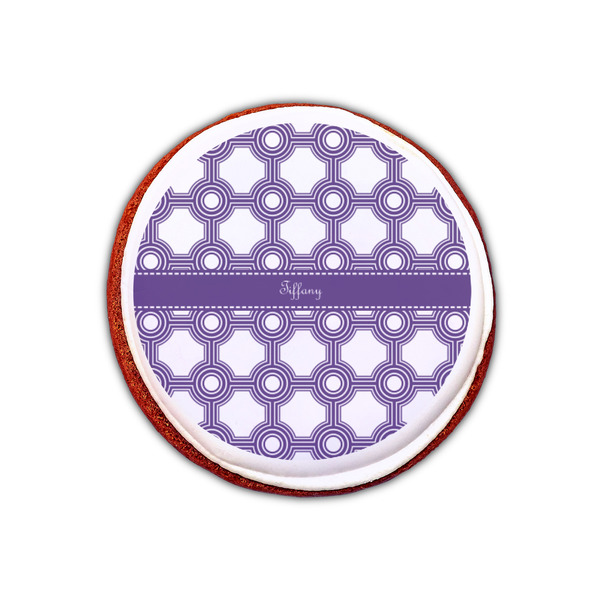 Connected Circles Printed Icing Circle - XSmall - On Cookie