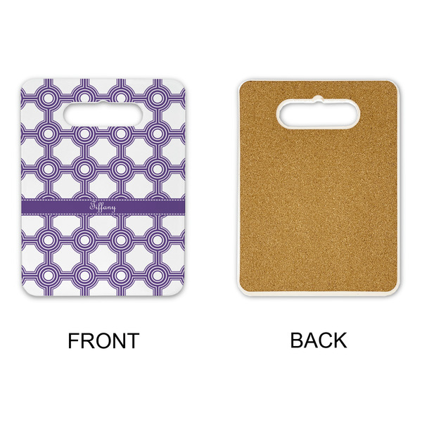 Connected Circles Rectangle Trivet with Handle - APPROVAL