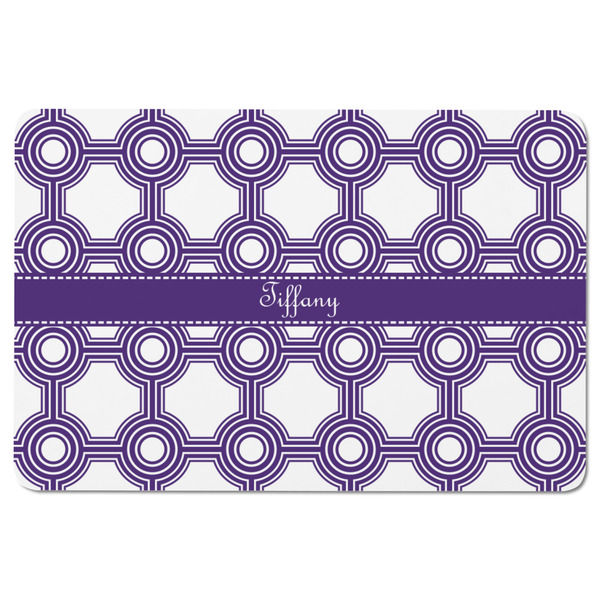 Connected Circles Rectangular Fridge Magnet - FRONT