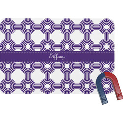 Connected Circles Rectangular Fridge Magnet (Personalized)