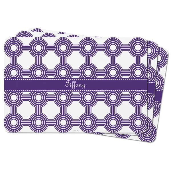 Connected Circles Rectangular Fridge Magnet - THREE