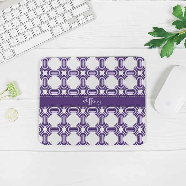 Connected Circles Rectangular Mouse Pad - LIFESTYLE 2