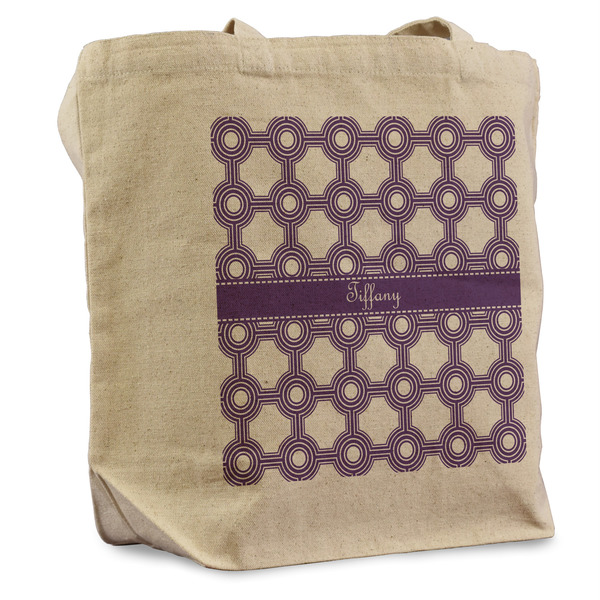 Custom Connected Circles Reusable Cotton Grocery Bag (Personalized)