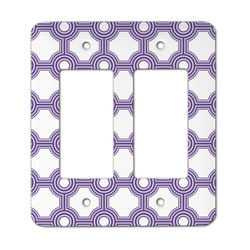 Connected Circles Rocker Style Light Switch Cover - Two Switch