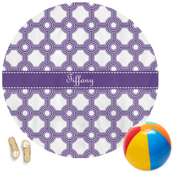 Connected Circles Round Beach Towel (Personalized)