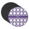 Connected Circles Round Rubber Backed Coasters - Set of 4 (Personalized)