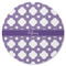 Connected Circles Round Rubber Backed Coaster (Personalized)
