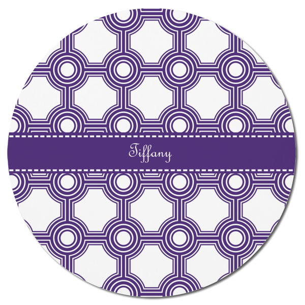 Connected Circles Round Fridge Magnet - FRONT