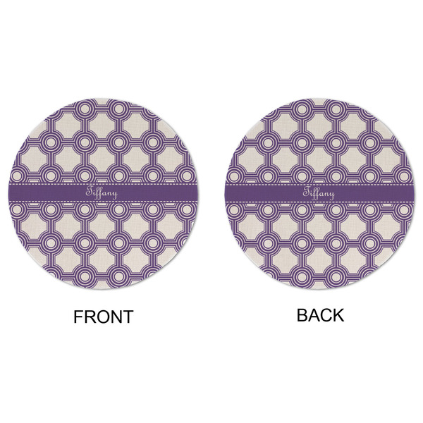 Connected Circles Round Linen Placemats - APPROVAL (double sided)