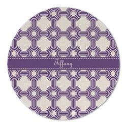 Connected Circles Round Linen Placemat - Single Sided (Personalized)