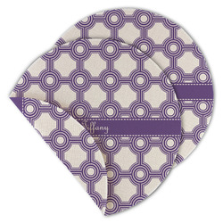 Connected Circles Round Linen Placemat - Double Sided - Set of 4 (Personalized)