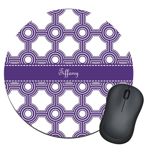 Custom Connected Circles Round Mouse Pad (Personalized)