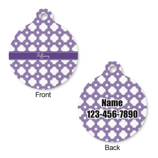 Connected Circles Round Pet ID Tag - Large - Approval