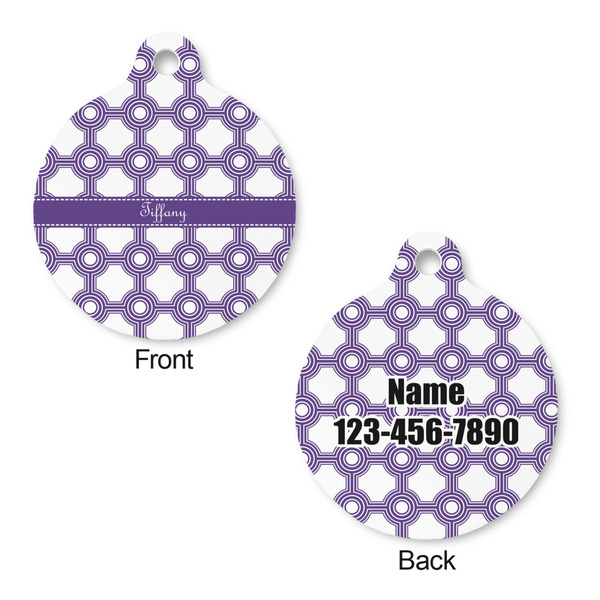 Connected Circles Round Pet Tag - Front & Back