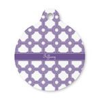 Connected Circles Round Pet ID Tag - Small (Personalized)