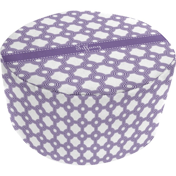 Custom Connected Circles Round Pouf Ottoman (Personalized)