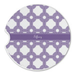 Connected Circles Sandstone Car Coaster - Single (Personalized)