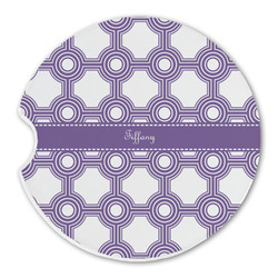 Connected Circles Sandstone Car Coaster - Single (Personalized)