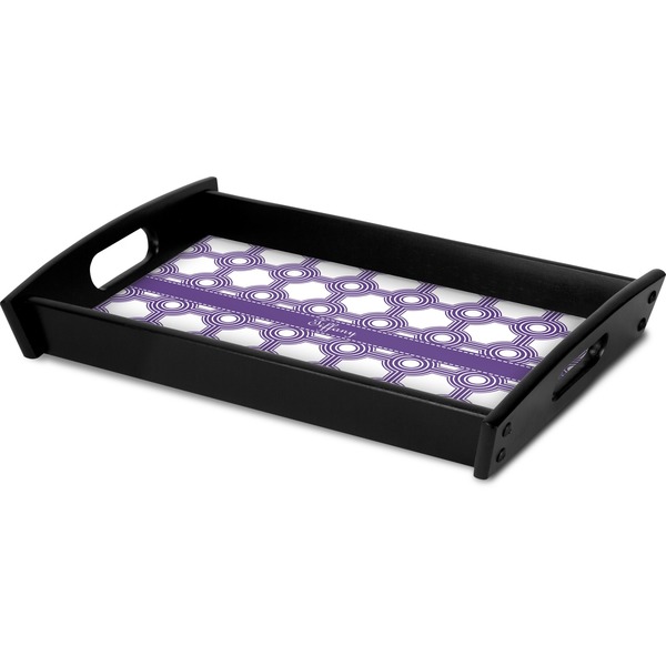 Connected Circles Serving Tray Black - Corner
