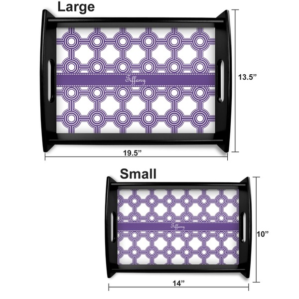 Connected Circles Serving Tray Black Sizes