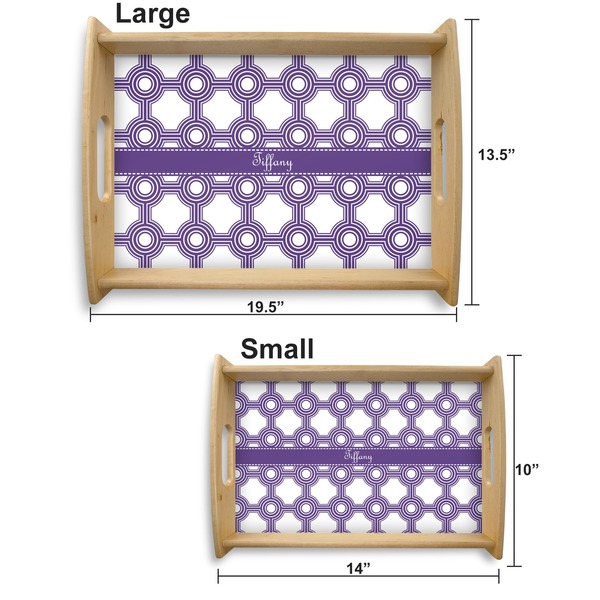 Connected Circles Serving Tray Wood Sizes