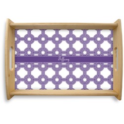 Connected Circles Natural Wooden Tray - Small (Personalized)