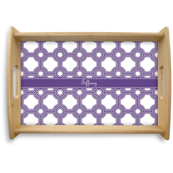 Custom Connected Circles Natural Wooden Tray - Small (Personalized)