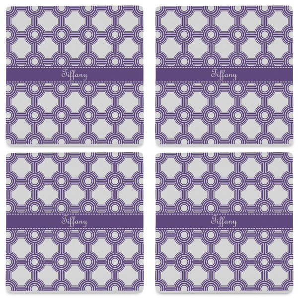 Connected Circles Set of 4 Sandstone Coasters - See All 4 View