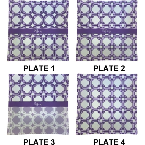 Connected Circles Set of Square Dinner Plates (Approval)