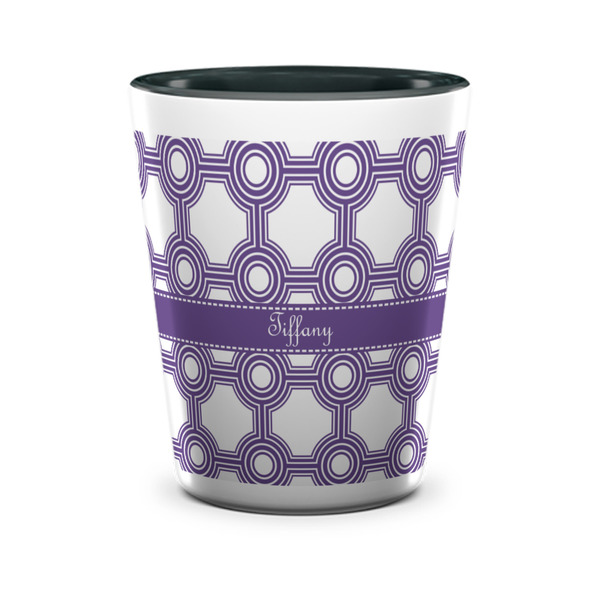 Connected Circles Shot Glass - Two Tone - FRONT
