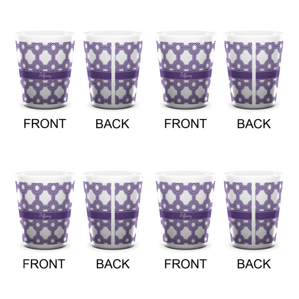 Connected Circles Shot Glass - White - Set of 4 - APPROVAL