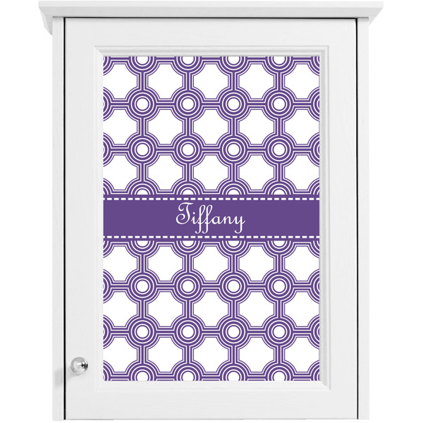 Connected Circles Single White Cabinet Decal