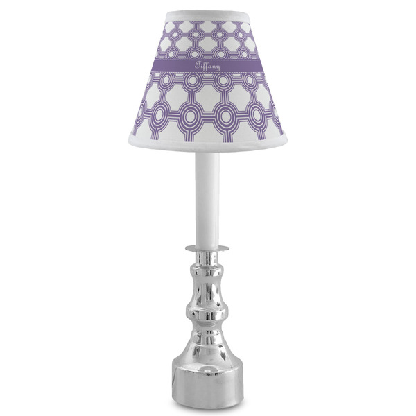 Connected Circles Small Chandelier Lamp - LIFESTYLE (on candle stick)