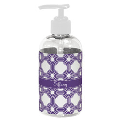 Connected Circles Plastic Soap / Lotion Dispenser (8 oz - Small - White) (Personalized)