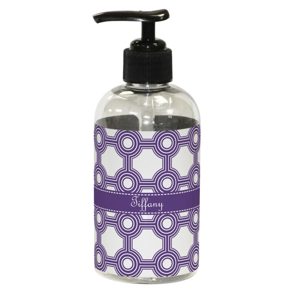 Custom Connected Circles Plastic Soap / Lotion Dispenser (8 oz - Small - Black) (Personalized)