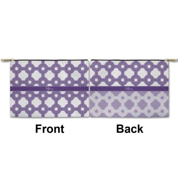 Connected Circles Small Zipper Pouch Approval (Front and Back)