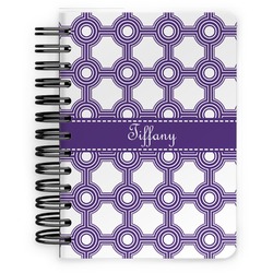 Connected Circles Spiral Notebook - 5x7 w/ Name or Text