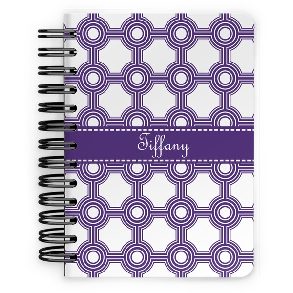 Custom Connected Circles Spiral Notebook - 5x7 w/ Name or Text