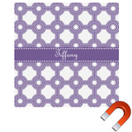 Connected Circles Square Car Magnet - 10" (Personalized)