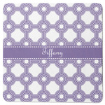 Connected Circles Square Rubber Backed Coaster (Personalized)