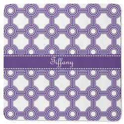 Connected Circles Square Rubber Backed Coaster (Personalized)