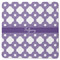 Connected Circles Square Rubber Backed Coaster (Personalized)
