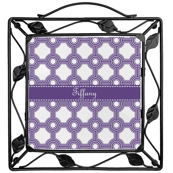 Custom Connected Circles Square Trivet (Personalized)