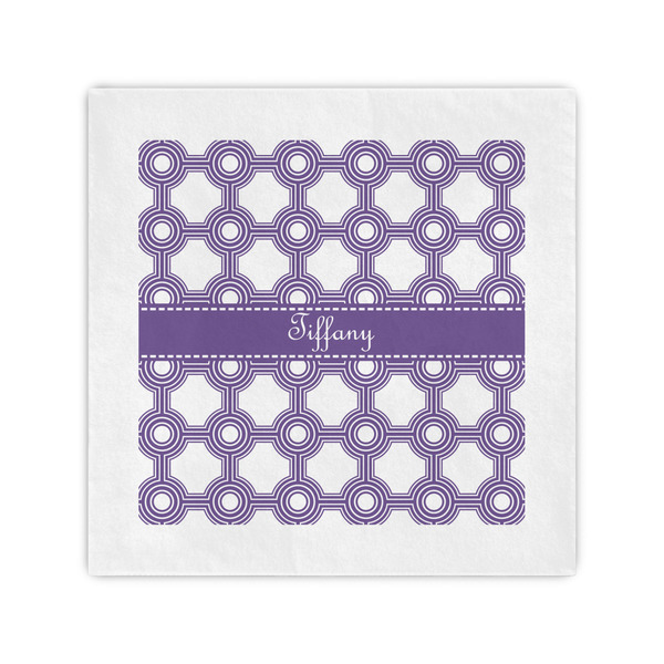 Custom Connected Circles Cocktail Napkins (Personalized)