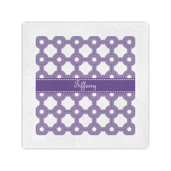 Custom Connected Circles Cocktail Napkins (Personalized)