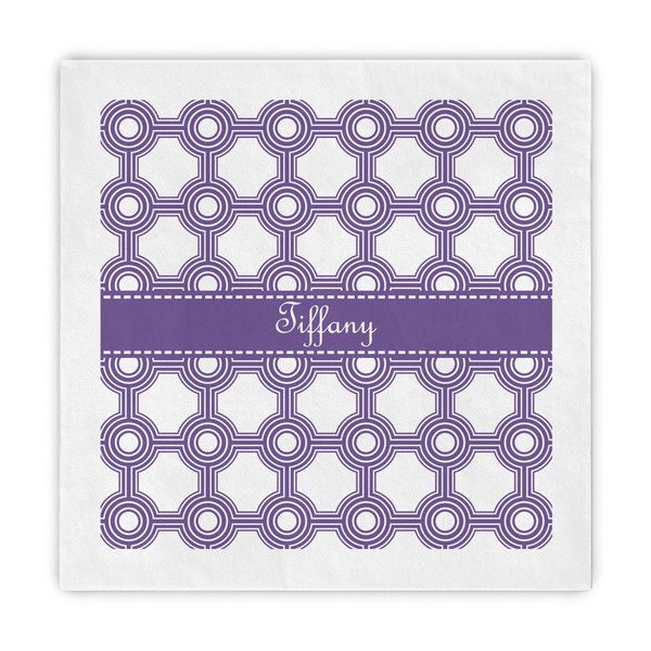 Custom Connected Circles Decorative Paper Napkins (Personalized)